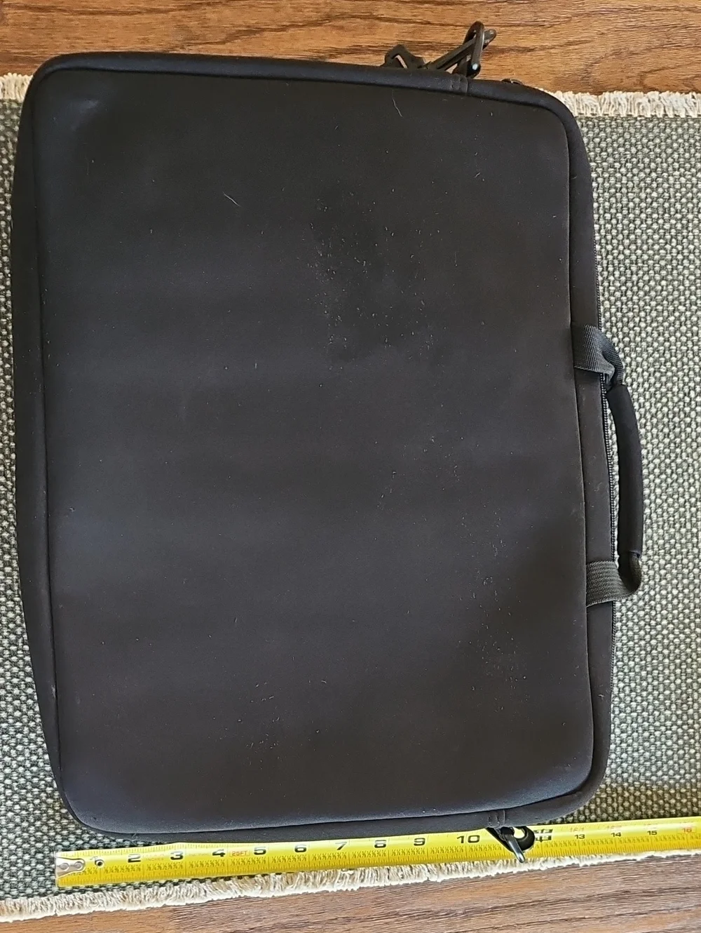 Black and Blue Men's Laptop Messenger Bag - Slim Carry Case